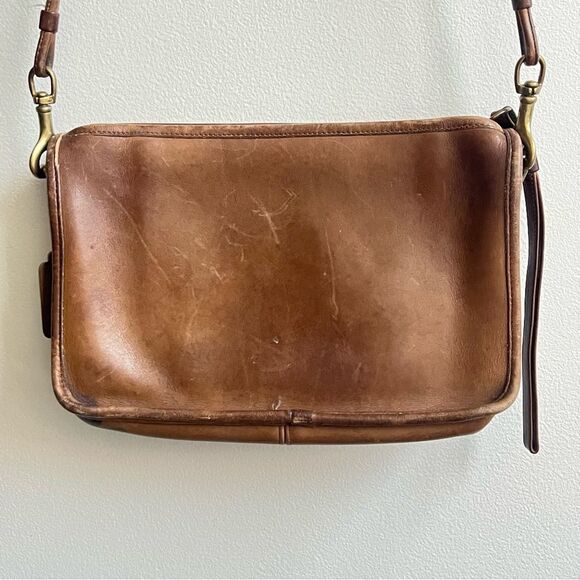 Vintage COACHBonnie Cashin Clutch Tan Leather Shoulder Bag 10.5x7 - Picture 1 of 14